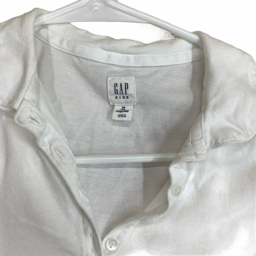 GAP Kid’s White Short Sleeve Polo Kid’s Medium